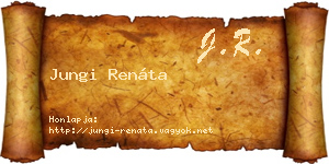 Jungi Renáta névjegykártya